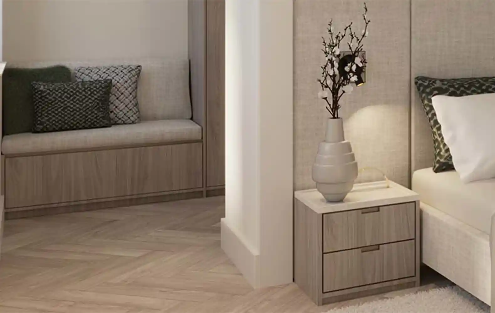 Details Interieurontwerp Van Een Slaapkamer