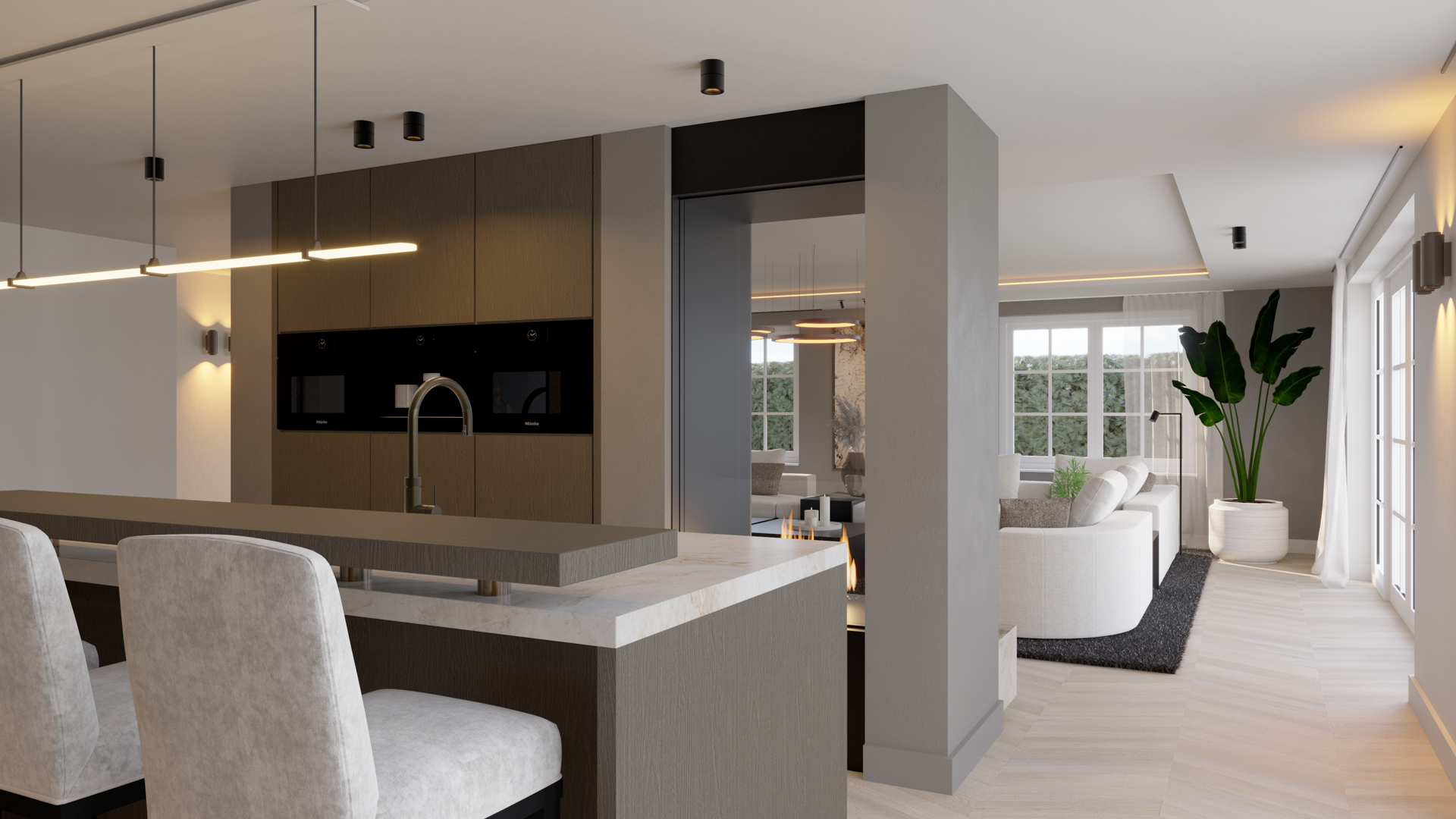 Luxe Keukenwand Geintegreerd Maatwerk